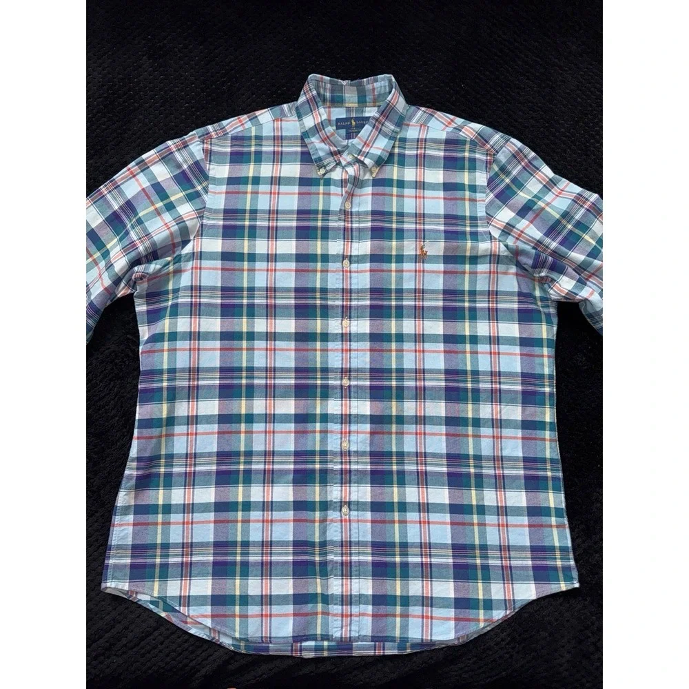 Ralph Lauren Men's Classic Fit Plaid Button Down Shirt‎ Long Sleeve Size X-Large